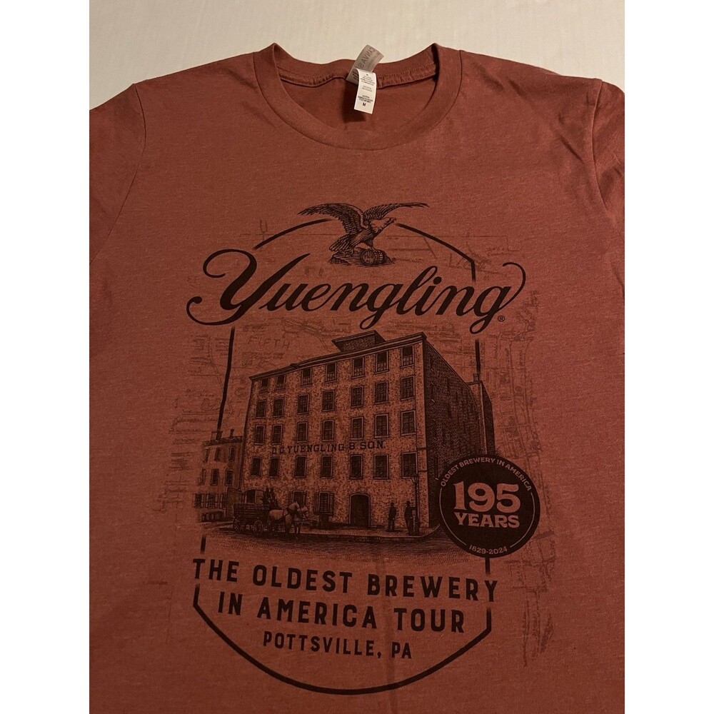 NEW Yuengling Beer Brewery Tour T-Shirt MED Pottsville Pennsylvania Lager Bar